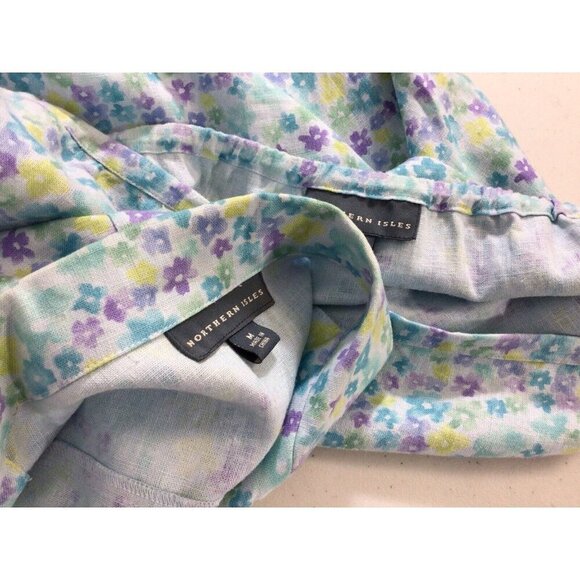 Northern Isles Linen Floral Skirt Set Womens Medium - Picture 5 of 6